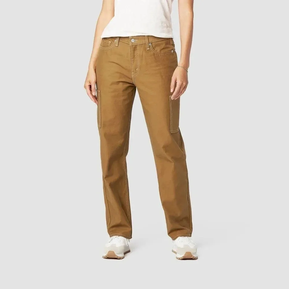 BBC-L DENIZEN Levi's Women's Mid-Rise 90's Loose‎ Straight Jeans Golden Hour 14